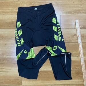 Sponeed Men's Padded Cycling Pants Tights Leggings Size M Black White